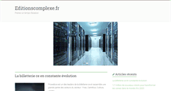 Desktop Screenshot of editionscomplexe.fr