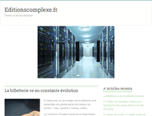 Tablet Screenshot of editionscomplexe.fr